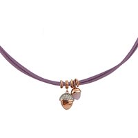 Collana Boccadamo Donna in Ecopelle Zircone KGR021RR - KGR021RR
